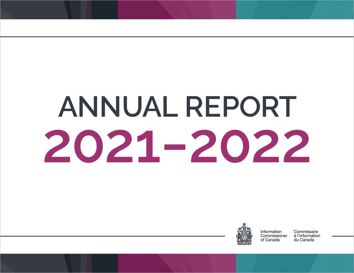Front cover of the 2021-2022 annual report