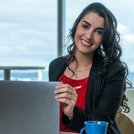 Woman at desk