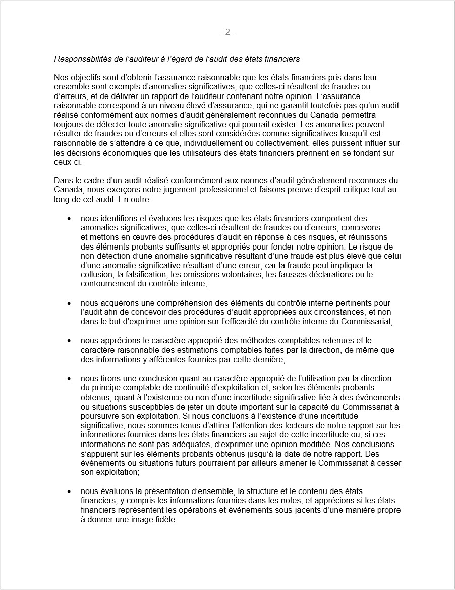 Rapport de auditeur p2